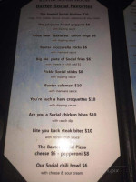 Baxter Social House menu