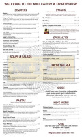 The Mill Eatery And Drafthouse menu