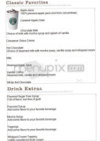 Starbucks Coffee Co menu