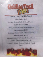 Goldie's Trail -b-que menu