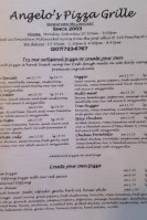 Angelo's Pizza Grille menu