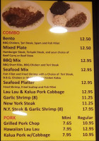 Kahala L&l Hawaiian Barbecue menu