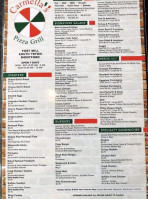 Carmellas Pizza Grill menu