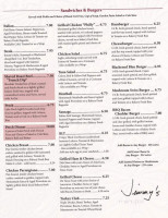 Jimmy's menu