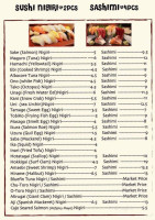 Mizumi Roll Izakaya menu