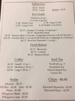 Sparacello's Deli menu