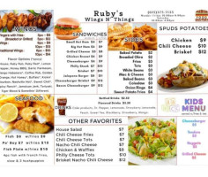 Ruby's Wingz N Things menu