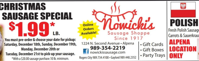Nowicki's Sausage Shoppe Rogers City food