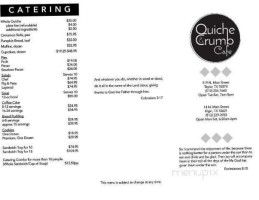 Quiche Crumb menu