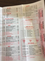 Golden Dragon menu