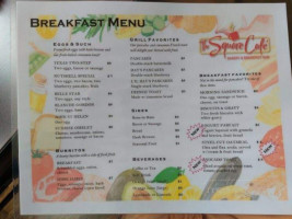 The Square Cafe menu