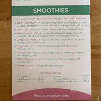 The Ice Cream Social menu