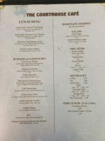 Court House Cafe menu