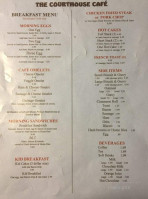 Court House Cafe menu