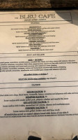 The Bleu Cafe menu