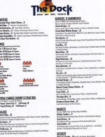 The Dock And Grill menu