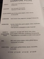 Gilbert's Pizza menu