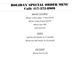 Snider's Family And Bbq menu