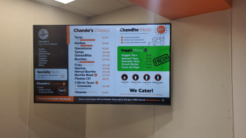 Chando's Tacos menu