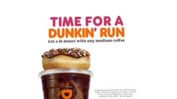 Dunkin' outside