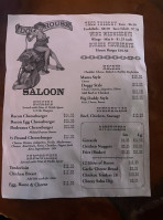 Dog House Saloon menu