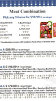 Pan Korean Bbq Shabushabu (go Goo Ryeo) menu