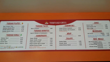 King's Teriyaki Grill menu