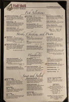 Half Shell Oyster House Of Trussville menu