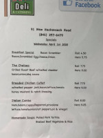 In Out Deli Catering menu