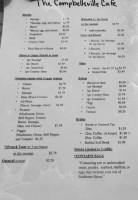 Campbellsville Cafe menu