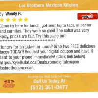 Los Brothers Mexican Kitchen menu