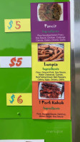 Filipino Favorites menu