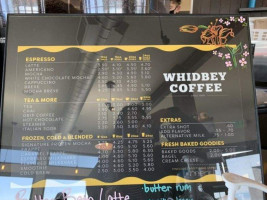 Whidbey Coffee menu