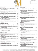 44 Mills Kitchen Tap menu