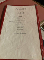 Annie's Cafe menu