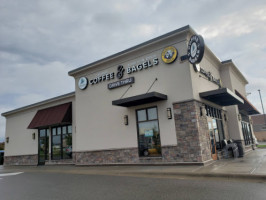 Caribou Coffee And Einstein Bagels inside