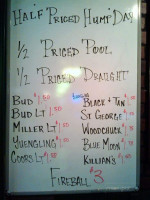 Mickey Milligan's Billiards menu