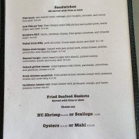 Northern Outer Banks Brewing Company menu