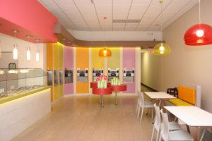 Tutti Frutti Frozen Yogurt inside