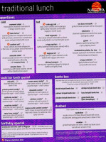 Nagoya Japanese Steakhouse And Sushi menu