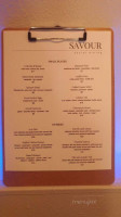 Savour menu