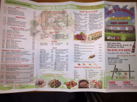 Zou's Garden menu