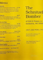 The Schnitzel Bomber menu