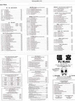 Fu Kung Chinese menu