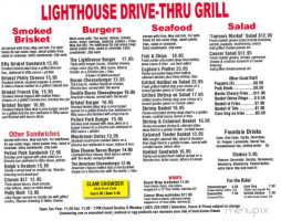 Lighthouse Drive-thru Grill menu