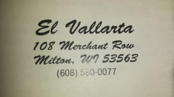 El Vallarta Mexican menu