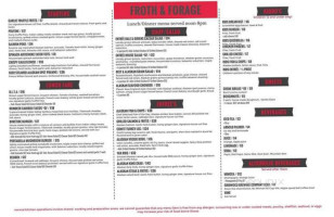 Froth Forage Coffeehouse And Eatery menu