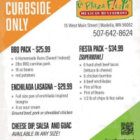 La Plaza Fiesta menu