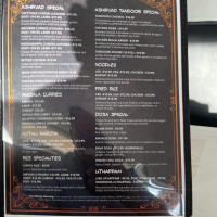 Ashirvad Indian Cuisine menu