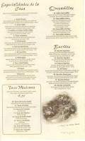 Mexico Viejo menu